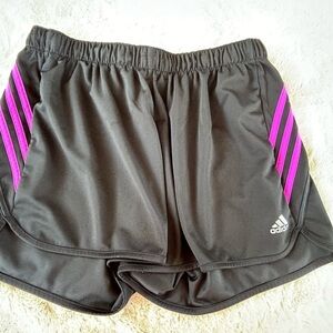 Adidas shorts. Black and purple. Size L.